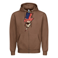 Chestnut Lightning Bolt Zipper Hoodie - JahusDesignShop