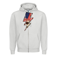 Dove Grey Lightning Bolt Zipper Hoodie - JahusDesignShop