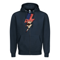 Navy Lightning Bolt Zipper Hoodie - JahusDesignShop