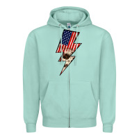 Seafoam Lightning Bolt Zipper Hoodie - JahusDesignShop