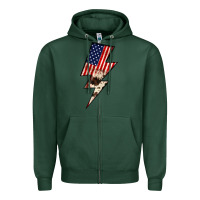 Sports Green Lightning Bolt Zipper Hoodie - JahusDesignShop