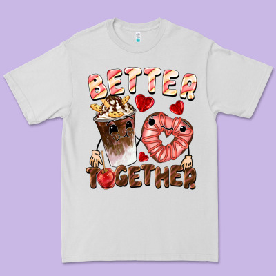 Better Together Valentine's Day Premium Tee Designed By Fadigitalartstudio
