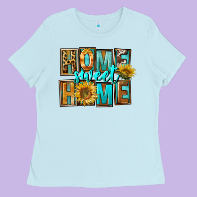 Western Home Sweet Home Ladies Tee Designed By Fadigitalartstudio