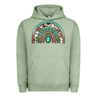 Pigment Oil Green blessed western rainbow Urban Hoodie - Jasminsmagicworld