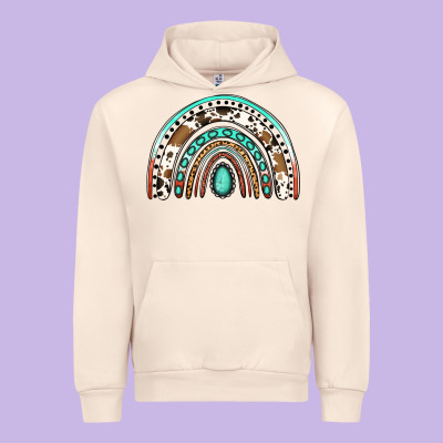 Blessed Western Rainbow Urban Hoodie Designed By Jasminsmagicworld