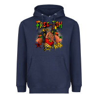 Navy Free-ish since 1865 Juneteenth black girl sneakers Heavyweight Hoodie - RanaPortraitStore