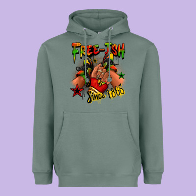 Free-ish Since 1865 Juneteenth Black Girl Sneakers Heavyweight Hoodie Designed By Ranaportraitstore