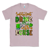 Lilac St. Patrick's Safety first drink with a Nurse Classic Tee - OliviaCreatesArt