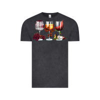 Hallothanksmas Halloween Thanksgiving  Christmas Wine Vintage Tee | Teevron