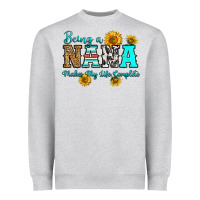 Heather Grey being nana makes my life complete Heavyweight Sweatshirt - RanaPortraitStore
