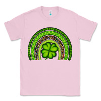 Bubblegum Pink St. Patrick's Day Shamrock Rainbow Classic Tee - Artiststas