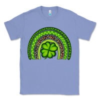 Colony Blue St. Patrick's Day Shamrock Rainbow Classic Tee - Artiststas