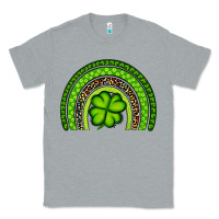 Heather Grey St. Patrick's Day Shamrock Rainbow Classic Tee - Artiststas