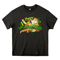 Asphalt St. Patrick's Day cat Heavy Core Tee - HowdyJamesFarm