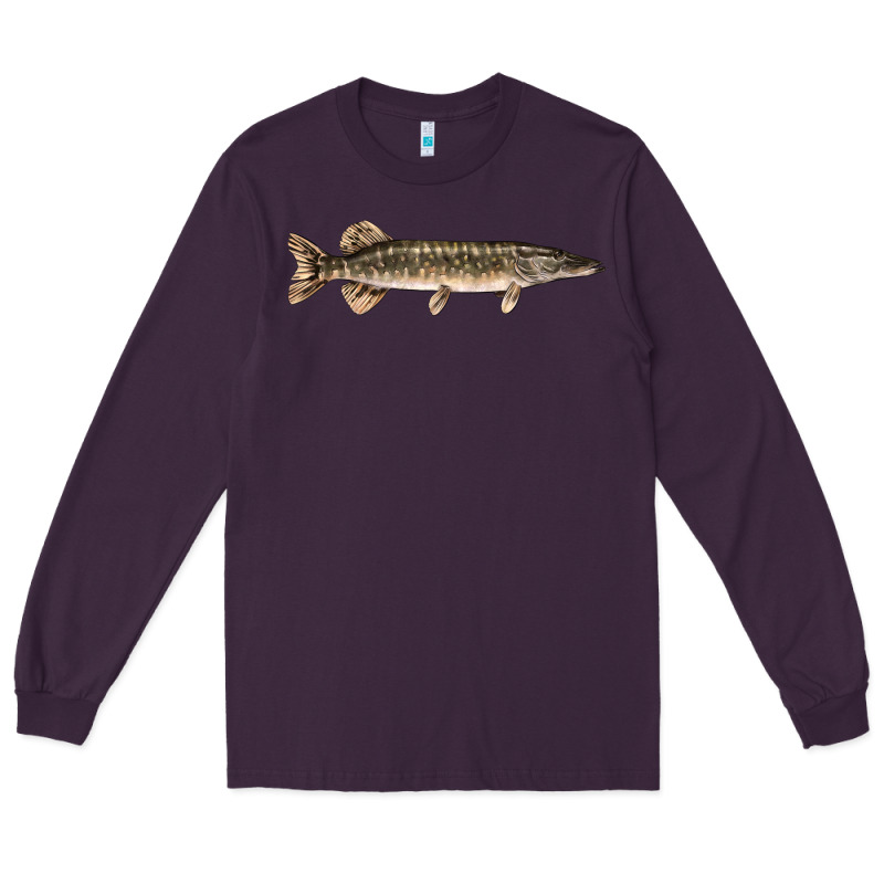 Northern Pike Fish Illustrations Long Sleeve Tee by LillyAllenDesigns | Teevron
