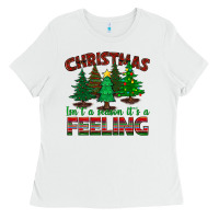White christmas isn't a season it's a feeling Ladies Tee - BundleAndBundleShop