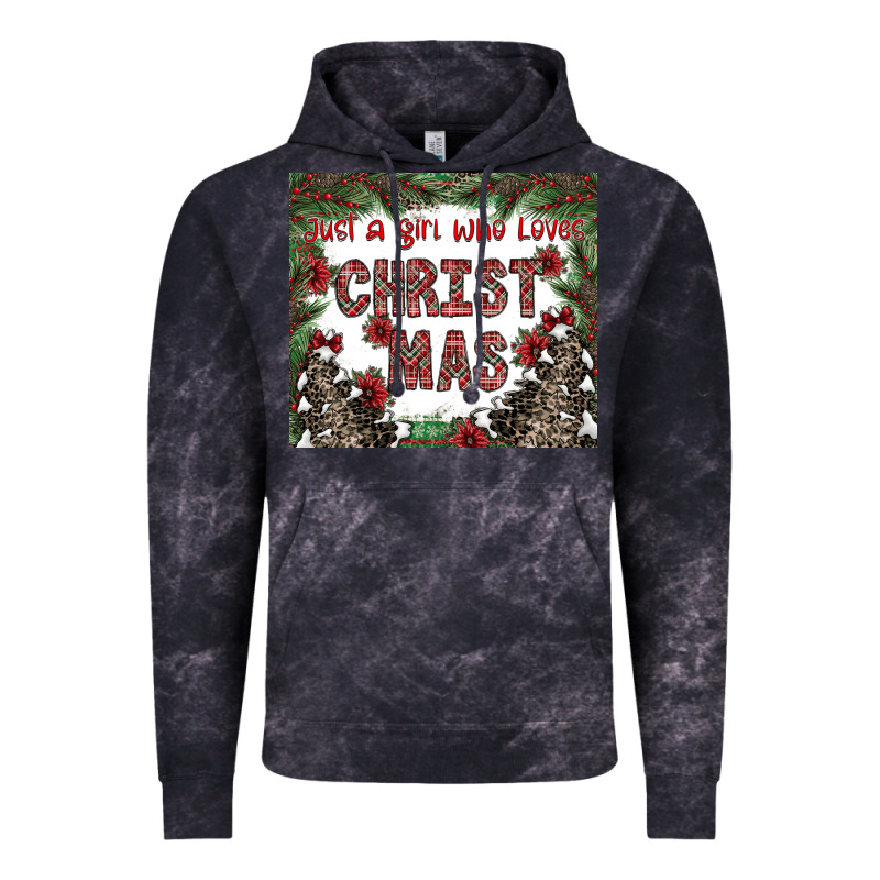 Just A Girl Who Loves Christmas Vintage Hoodie by CowhideDigitalArt | Teevron