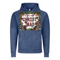 Vintage Denim just a girl who loves christmas Vintage Hoodie - CowhideDigitalArt