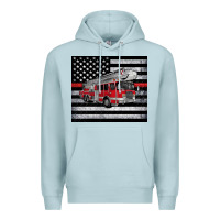 Blue Mist thin red line American flag fire truck Premium Hoodie - Artiststas
