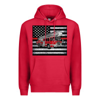Cardinal thin red line American flag fire truck Premium Hoodie - Artiststas