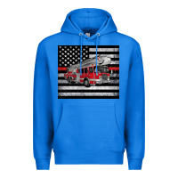True Royal thin red line American flag fire truck Premium Hoodie - Artiststas