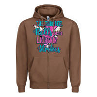 Chestnut The Thunder Rolls And The Lıghtnıng Strikes Zipper Hoodie - JahusDesignShop