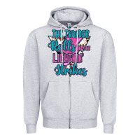 Heather Grey The Thunder Rolls And The Lıghtnıng Strikes Zipper Hoodie - JahusDesignShop