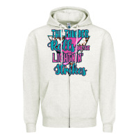 Oatmeal Heather The Thunder Rolls And The Lıghtnıng Strikes Zipper Hoodie - JahusDesignShop