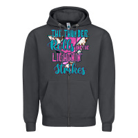 Smoke The Thunder Rolls And The Lıghtnıng Strikes Zipper Hoodie - JahusDesignShop
