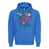 True Royal The Thunder Rolls And The Lıghtnıng Strikes Zipper Hoodie - JahusDesignShop