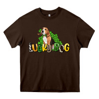 Chocolate Brown lucky dog St. Patrick's Heavy Core Tee - HowdyJamesFarm
