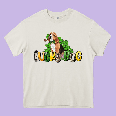 Lucky Dog St. Patrick's Heavy Core Tee Designed By Howdyjamesfarm