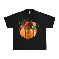 Black floral pumpkin Urban Heavy Tee - BundleAndBundleShop