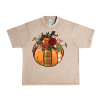 French Oak floral pumpkin Urban Heavy Tee - BundleAndBundleShop