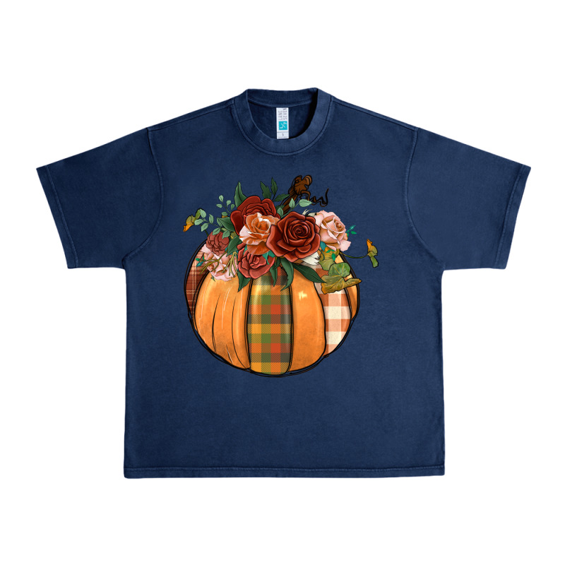 Floral Pumpkin Urban Heavy Tee by BundleAndBundleShop | Teevron