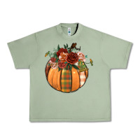 Oil Green floral pumpkin Urban Heavy Tee - BundleAndBundleShop