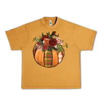 Peanut Butter floral pumpkin Urban Heavy Tee - BundleAndBundleShop