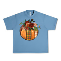 Pebble Blue floral pumpkin Urban Heavy Tee - BundleAndBundleShop