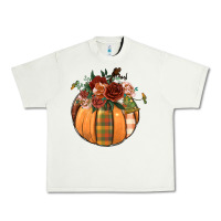 Pistachio floral pumpkin Urban Heavy Tee - BundleAndBundleShop