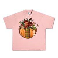 Salmon floral pumpkin Urban Heavy Tee - BundleAndBundleShop