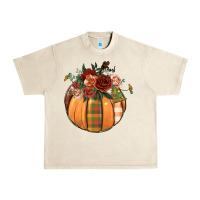 Sandshell floral pumpkin Urban Heavy Tee - BundleAndBundleShop