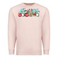 Pale Pink baseball coffee cups libbey glass Premium Sweatshirt - Jasminsmagicworld