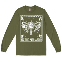 Womens Hex The Patriarchy Uterus Tarot Card Halloween Feminist T Shirt Long Sleeve Tee | Teevron