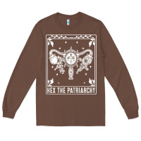 Chestnut womens hex the patriarchy uterus tarot card halloween feminist t shirt Long Sleeve Tee - maiPhamDesign