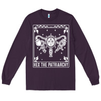 Plum womens hex the patriarchy uterus tarot card halloween feminist t shirt Long Sleeve Tee - maiPhamDesign