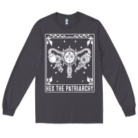 Smoke womens hex the patriarchy uterus tarot card halloween feminist t shirt Long Sleeve Tee - maiPhamDesign