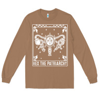 Toasted Coconut womens hex the patriarchy uterus tarot card halloween feminist t shirt Long Sleeve Tee - maiPhamDesign