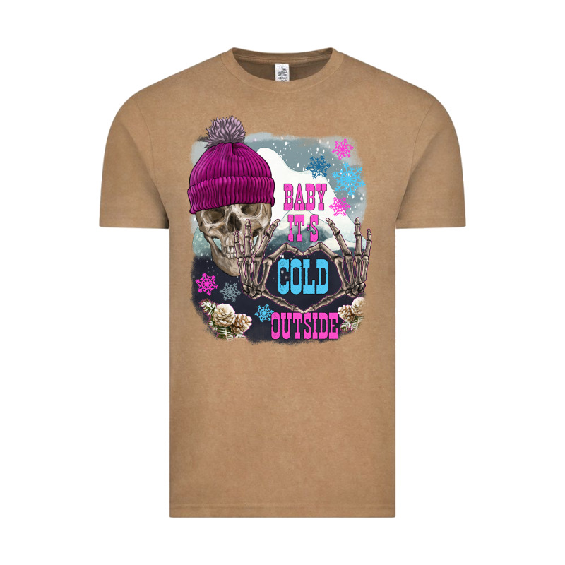 Skeleton Baby It's Cold Outside Vintage Tee by FaDigitalArtStudio | Teevron