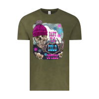 Vintage Olive skeleton baby it's cold outside Vintage Tee - FaDigitalArtStudio