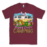 Burgundy Happy Easter camping Classic Tee - OliviaCreatesArt
